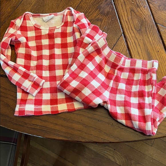 Spearmint Love Other - Spearmint Love Organic Waffle 2-Piece Set, Red Plaid